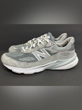 New Balance 990v6 Made in USA Gray White Suede Mesh Athletic Sneakers SIZE 13 D